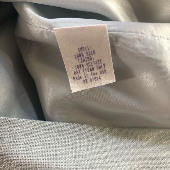 Neiman Marcus Silk Dress Pants Plus Size Fully Lined Ice Blue Grey Size 24 - Picture 10 of 12